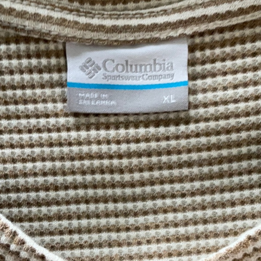 Columbia Cream & Tan Waffle Knit Top - Picture 6 of 7